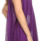 Sakkas Halia Sleeveless Floral Printed Blouse Top With Drop Neck And Draped Fit
