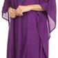 Sakkas  Ballary Embroidered Square Poncho Top Open Sleeves Cover Up With Fringe