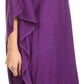 Sakkas  Ballary Embroidered Square Poncho Top Open Sleeves Cover Up With Fringe