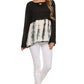 Sakkas Carla Tie Dye Embroidered Tunic Top / Blouse