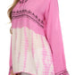 Sakkas Carla Tie Dye Embroidered Tunic Top / Blouse