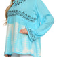 Sakkas Carla Tie Dye Embroidered Tunic Top / Blouse
