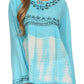 Sakkas Carla Tie Dye Embroidered Tunic Top / Blouse