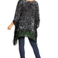 Sakkas Adalwin Desert Sun Lightweight Circle Ponch Tunic Top Blouse W / Embroidery
