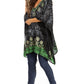 Sakkas Adalwin Desert Sun Lightweight Circle Ponch Tunic Top Blouse W / Embroidery