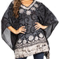 Sakkas Adalwin Desert Sun Lightweight Circle Ponch Tunic Top Blouse W / Embroidery