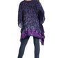 Sakkas Adalwin Desert Sun Lightweight Circle Ponch Tunic Top Blouse W / Embroidery