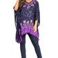 Sakkas Adalwin Desert Sun Lightweight Circle Ponch Tunic Top Blouse W / Embroidery