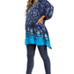 Sakkas Adalwin Desert Sun Lightweight Circle Ponch Tunic Top Blouse W / Embroidery