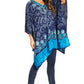 Sakkas Adalwin Desert Sun Lightweight Circle Ponch Tunic Top Blouse W / Embroidery