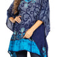 Sakkas Adalwin Desert Sun Lightweight Circle Ponch Tunic Top Blouse W / Embroidery