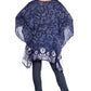 Sakkas Adalwin Desert Sun Lightweight Circle Ponch Tunic Top Blouse W / Embroidery