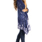 Sakkas Adalwin Desert Sun Lightweight Circle Ponch Tunic Top Blouse W / Embroidery