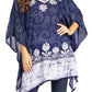 Sakkas Adalwin Desert Sun Lightweight Circle Ponch Tunic Top Blouse W / Embroidery