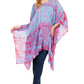 Sakkas Adalwin Desert Sun Lightweight Circle Ponch Tunic Top Blouse W / Embroidery