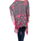 Sakkas Adalwin Desert Sun Lightweight Circle Ponch Tunic Top Blouse W / Embroidery