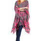 Sakkas Adalwin Desert Sun Lightweight Circle Ponch Tunic Top Blouse W / Embroidery