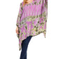Sakkas Adalwin Desert Sun Lightweight Circle Ponch Tunic Top Blouse W / Embroidery