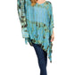 Sakkas Adalwin Desert Sun Lightweight Circle Ponch Tunic Top Blouse W / Embroidery