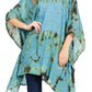 Sakkas Adalwin Desert Sun Lightweight Circle Ponch Tunic Top Blouse W / Embroidery