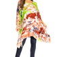 Sakkas Adalwin Second TieDye Desert Sun Circle Ponch Tunic Top Blouse W/Embroidery