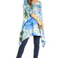 Sakkas Adalwin Second TieDye Desert Sun Circle Ponch Tunic Top Blouse W/Embroidery