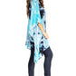 Sakkas Adalwin Second TieDye Desert Sun Circle Ponch Tunic Top Blouse W/Embroidery