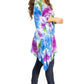Sakkas Adalwin Second TieDye Desert Sun Circle Ponch Tunic Top Blouse W/Embroidery