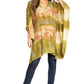 Sakkas Adalwin Second TieDye Desert Sun Circle Ponch Tunic Top Blouse W/Embroidery