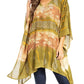 Sakkas Adalwin Second TieDye Desert Sun Circle Ponch Tunic Top Blouse W/Embroidery