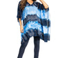 Sakkas Adalwin Second TieDye Desert Sun Circle Ponch Tunic Top Blouse W/Embroidery