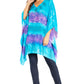 Sakkas Adalwin Second TieDye Desert Sun Circle Ponch Tunic Top Blouse W/Embroidery