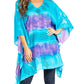 Sakkas Adalwin Second TieDye Desert Sun Circle Ponch Tunic Top Blouse W/Embroidery
