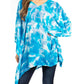 Sakkas Adalwin Second TieDye Desert Sun Circle Ponch Tunic Top Blouse W/Embroidery
