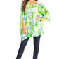 Sakkas Adalwin Second TieDye Desert Sun Circle Ponch Tunic Top Blouse W/Embroidery