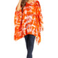 Sakkas Adalwin Second TieDye Desert Sun Circle Ponch Tunic Top Blouse W/Embroidery