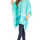 Sakkas Adalwin Third Tie Dye Desert Sun Circle Ponch Tunic Top Blouse W/Embroidery