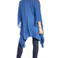 Sakkas Adalwin Third Tie Dye Desert Sun Circle Ponch Tunic Top Blouse W/Embroidery