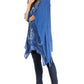 Sakkas Adalwin Third Tie Dye Desert Sun Circle Ponch Tunic Top Blouse W/Embroidery