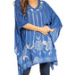Sakkas Adalwin Third Tie Dye Desert Sun Circle Ponch Tunic Top Blouse W/Embroidery