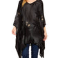 Sakkas Adalwin Third Tie Dye Desert Sun Circle Ponch Tunic Top Blouse W/Embroidery