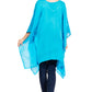 Sakkas Adalwin Third Tie Dye Desert Sun Circle Ponch Tunic Top Blouse W/Embroidery