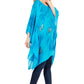 Sakkas Adalwin Third Tie Dye Desert Sun Circle Ponch Tunic Top Blouse W/Embroidery