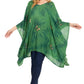 Sakkas Adalwin Third Tie Dye Desert Sun Circle Ponch Tunic Top Blouse W/Embroidery