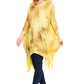Sakkas Adalwin Third Tie Dye Desert Sun Circle Ponch Tunic Top Blouse W/Embroidery