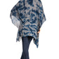 Sakkas Adalwin Third Tie Dye Desert Sun Circle Ponch Tunic Top Blouse W/Embroidery