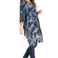 Sakkas Adalwin Third Tie Dye Desert Sun Circle Ponch Tunic Top Blouse W/Embroidery