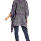 Sakkas Adalwin Third Tie Dye Desert Sun Circle Ponch Tunic Top Blouse W/Embroidery