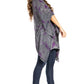 Sakkas Adalwin Third Tie Dye Desert Sun Circle Ponch Tunic Top Blouse W/Embroidery