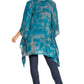 Sakkas Adalwin Third Tie Dye Desert Sun Circle Ponch Tunic Top Blouse W/Embroidery